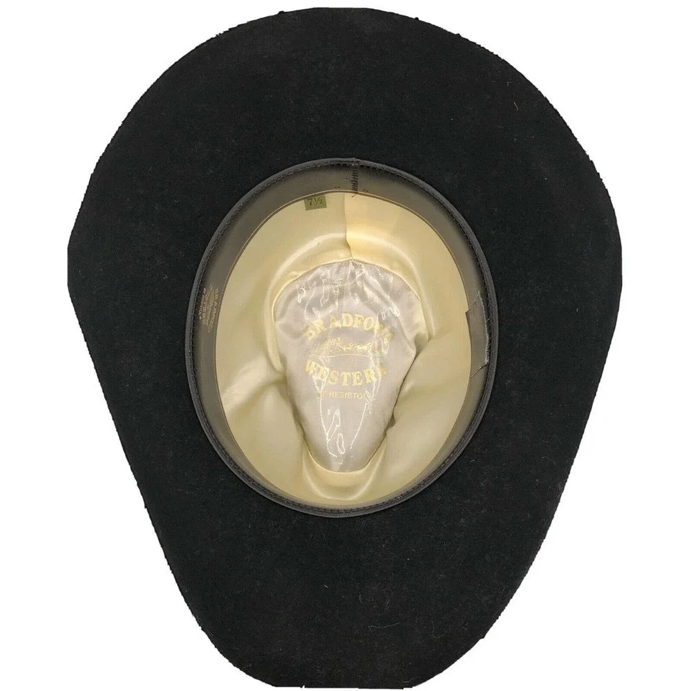 Resistol Bradford Western XX Premium Wool Size 7-1/2 Cowboy Hat black